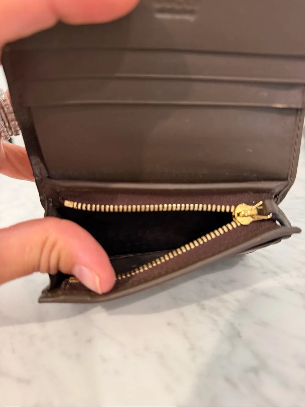Gucci Beige Brown GG Supreme Wallet